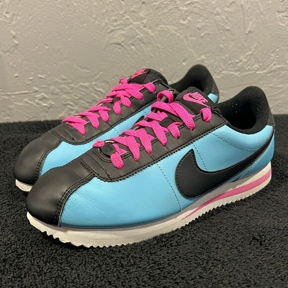 🔥🔥 NIKE CORTEZ Basic Leather “South Beach” 2018 Rare BV2527-400Men Sz 9 - EUC - Picture 2 of 14